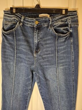 Flying Monkey Women's High Rise Pintuck Seam Stretch Jeans Size 32